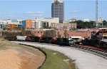 NS 4011 leads 2 CN units and train 351 towards Boylan Junction